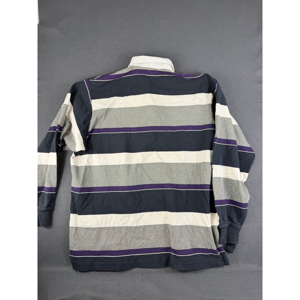 Vintage Polo Sport Ralph Lauren Mens Multicolor Rugby Shirt Long Sleeve Logo L - Picture 2 of 5
